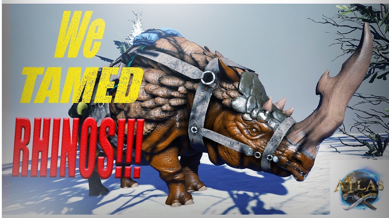 How To TAME A RHINO!! Ep.2 - Atlas Official Pvp V207.991