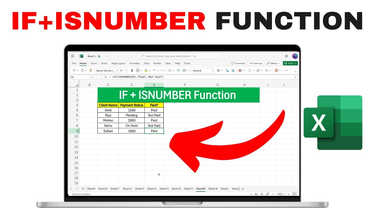 How to Create Invoice Tracker | IF + ISNUMBER Function
