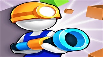 👷 Block Crusher: Break The Wall 🧱 GAMEPLAY Levels 1-2 (Android, iOS)