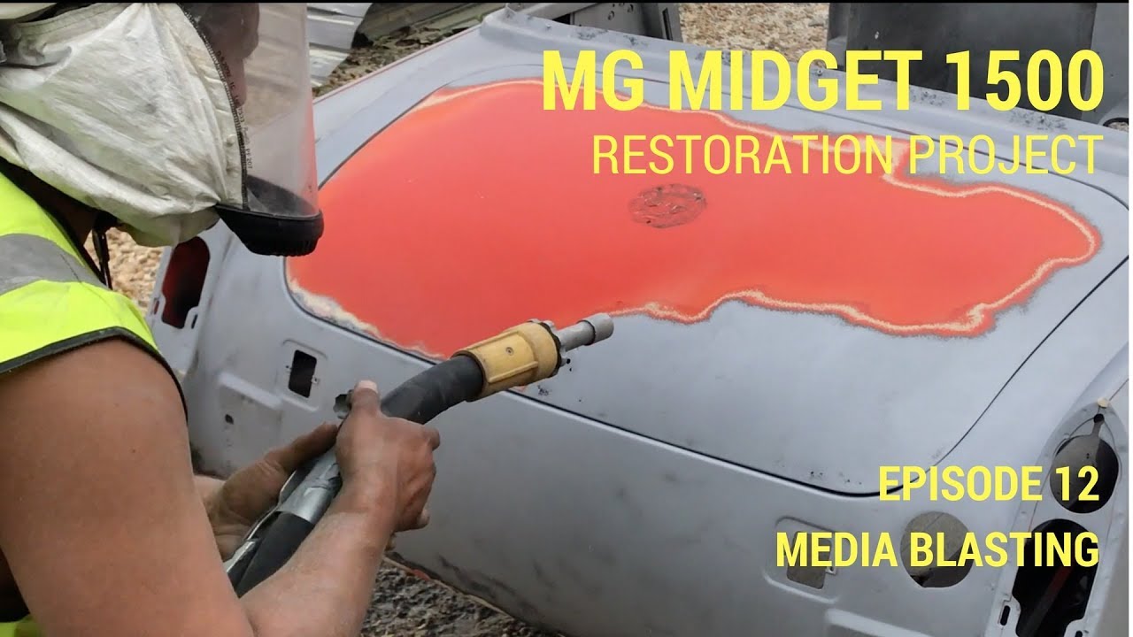 MG Midget 1500 Restoration - Media Blasting