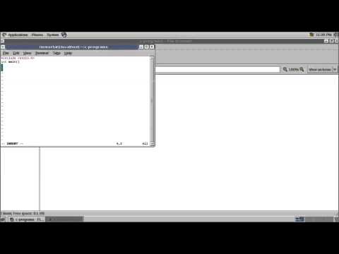Write a C program in linux.