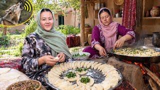 Afghan Sisters Making Ashak 😋 | Traditional Rural Cooking