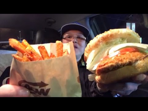 A&W Spicy Habanero Chicken Burger and Sweet Potatoe Fries with dip | Review