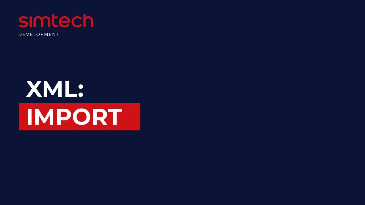 XML Import - YouTube