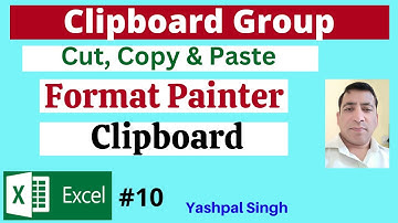 Clipboard Group | Format Painter, Clipboard, Cut, Copy and Paste  | MS Excel  | | Hindi |