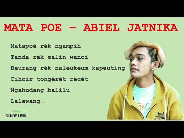 MATA POE - ABIEL JATNIKA || Lirik lagu Sunda class=