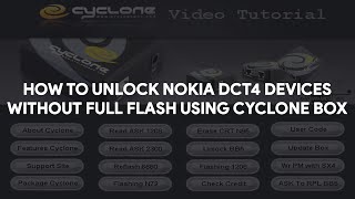 How To Flash Nokia DCT4 Devices Using Cyclone Box -  [romshillzz]