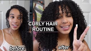 my curly hair routine & products 💕 | 3c/4a low prosity