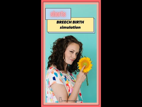 Breech BIRTH simulation  |  Dr. Jennifer Lincoln #shorts