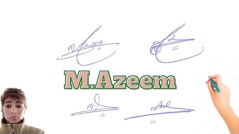 M.Azeem name signature in English