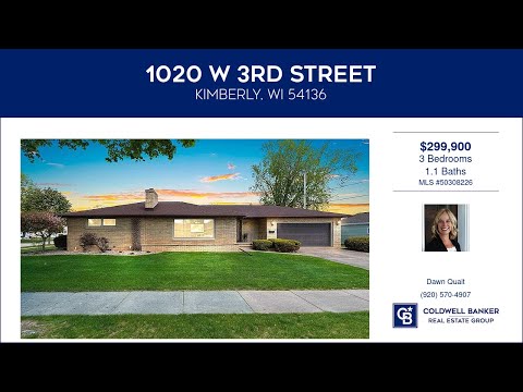 1020 W 3RD Street, Kimberly, WI home video tour