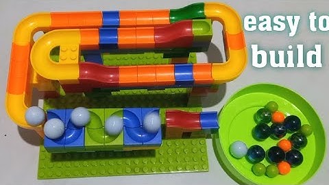 Build simple marble track but so funny | asmr marble run #asmr #satisfying #relaxing #marble #lego