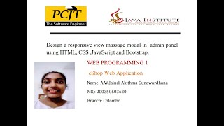 Design a responsive view massage modal in  admin panel using HTML, CSS ,JavaScript and Bootstrap