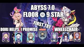 [Genshin] Abyss 7.0 Floor 12 9 Star - Sandrone with Dori & Dual Maid Wheelchair - First Try
