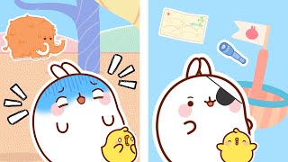 Molang and Piu Piu chased by a huge Mammoth ! 😰 | MOLANG NEW SEASON | Funny Compilation For Kids