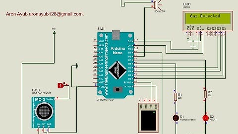 How to simulate Gas Sensor MQ2  in  Proteus using  Arduino, Alarm, LCD display Indicators
