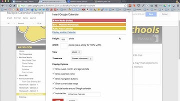 Franklin ETC - Embed Multiple Google Calendars