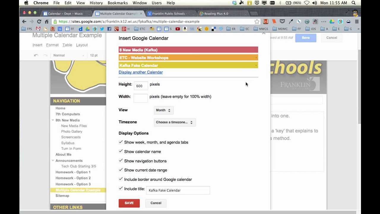Franklin ETC Embed Multiple Google Calendars YouTube Franklin ETC Embed Multiple Google Calendars YouTube