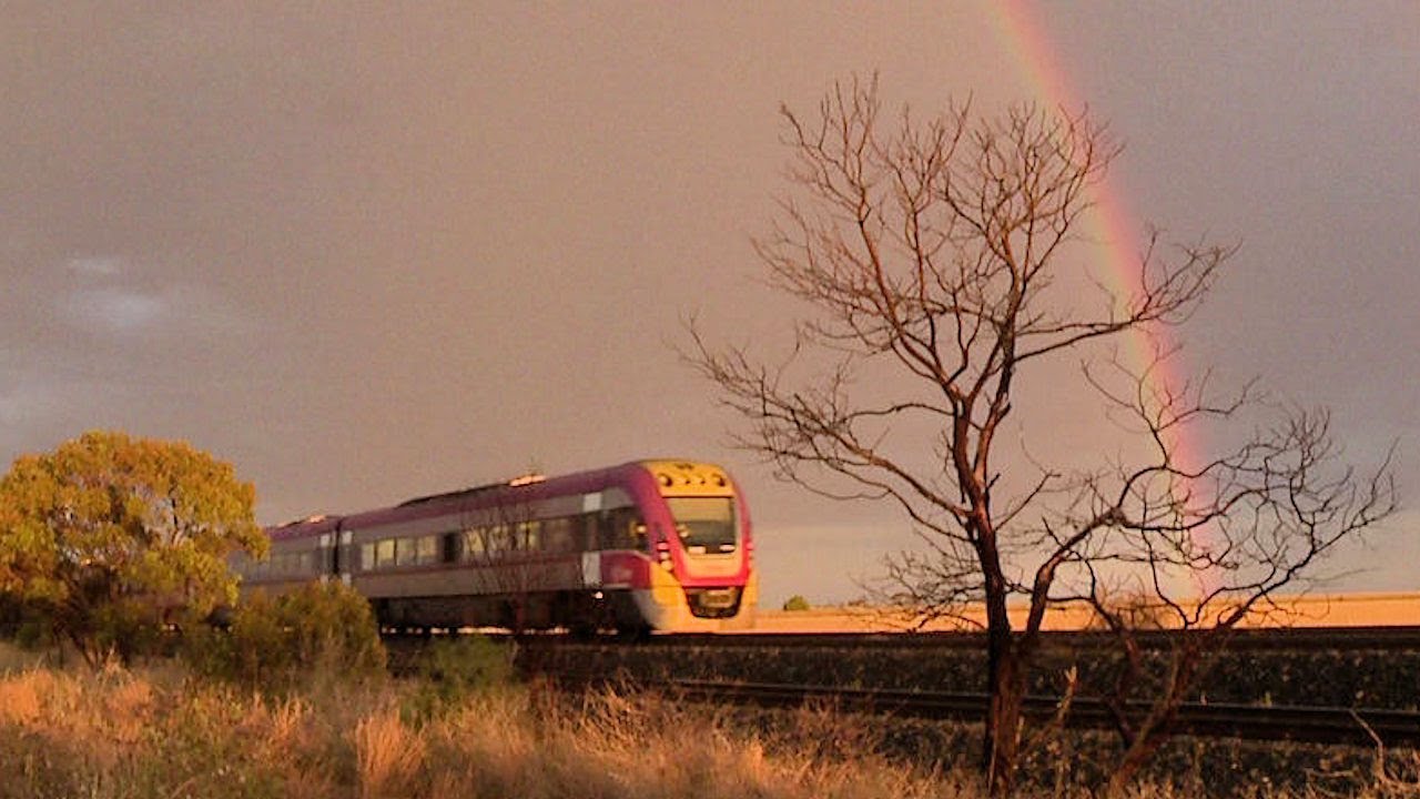V/line Vlocity Passenger Train, the Sunset, and a Rainbow - PoathTV ...
