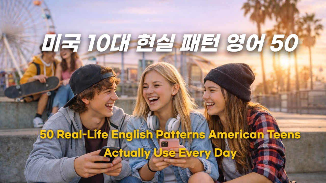 미국 10대 현실 패턴 영어 50문장 ㅣ 50 Real-Life English Patterns American Teens Actually Use Every Day