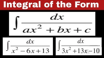 Integral of the form 1/(ax^2+bx+c) || Quadratic Form || Indefinite Integral || Integration