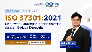 Details Webinar ISO 37301: 2021 Menjawab Tantangan Ketidakpastian dengan Budaya Kepatuhan News