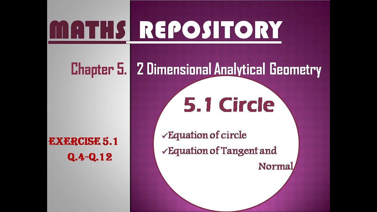 CLASS 12 maths | Chapter 5. 2D Analytical Geometry-Exercise 5.1 (Q4-Q12 ...