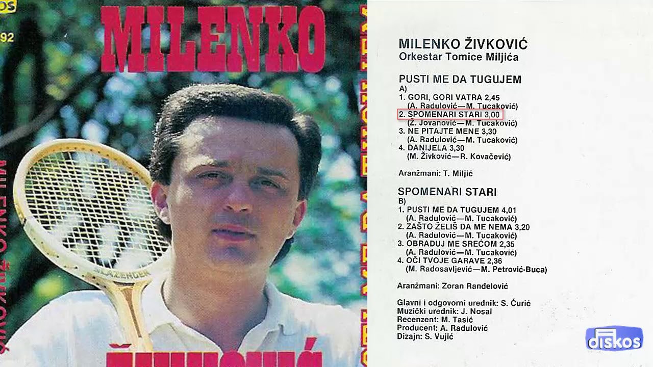 Milenko Zivkovic - Spomenari stari - (Audio 1988)