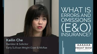 What is errors and omissions (e&o) insurance?