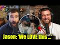 Jason Kelce Lost his Mind over Travis & Taylor Swift's Kiss at Coachella