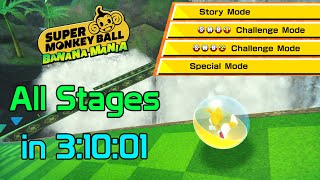 [Former WR] All Stages in 3:10:01 - Super Monkey Ball Banana Mania Speedrun - 400+ Stages!