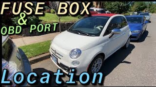FUSE BOX LOCATION ON A 2012 - 2019 FIAT 500 