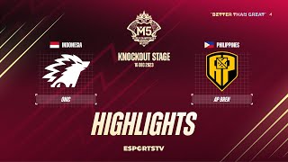 ONIC Esports vs AP Bren HIGHLIGHTS M5 World Championship Knockout Stage | APBR VS ONIC