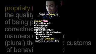 Word Of The Day Propriety Cinematic Tutorial