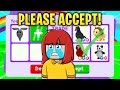 TRADING MY GHOST BUNNY IN RICH SERVER (ADOPT ME TRADES)