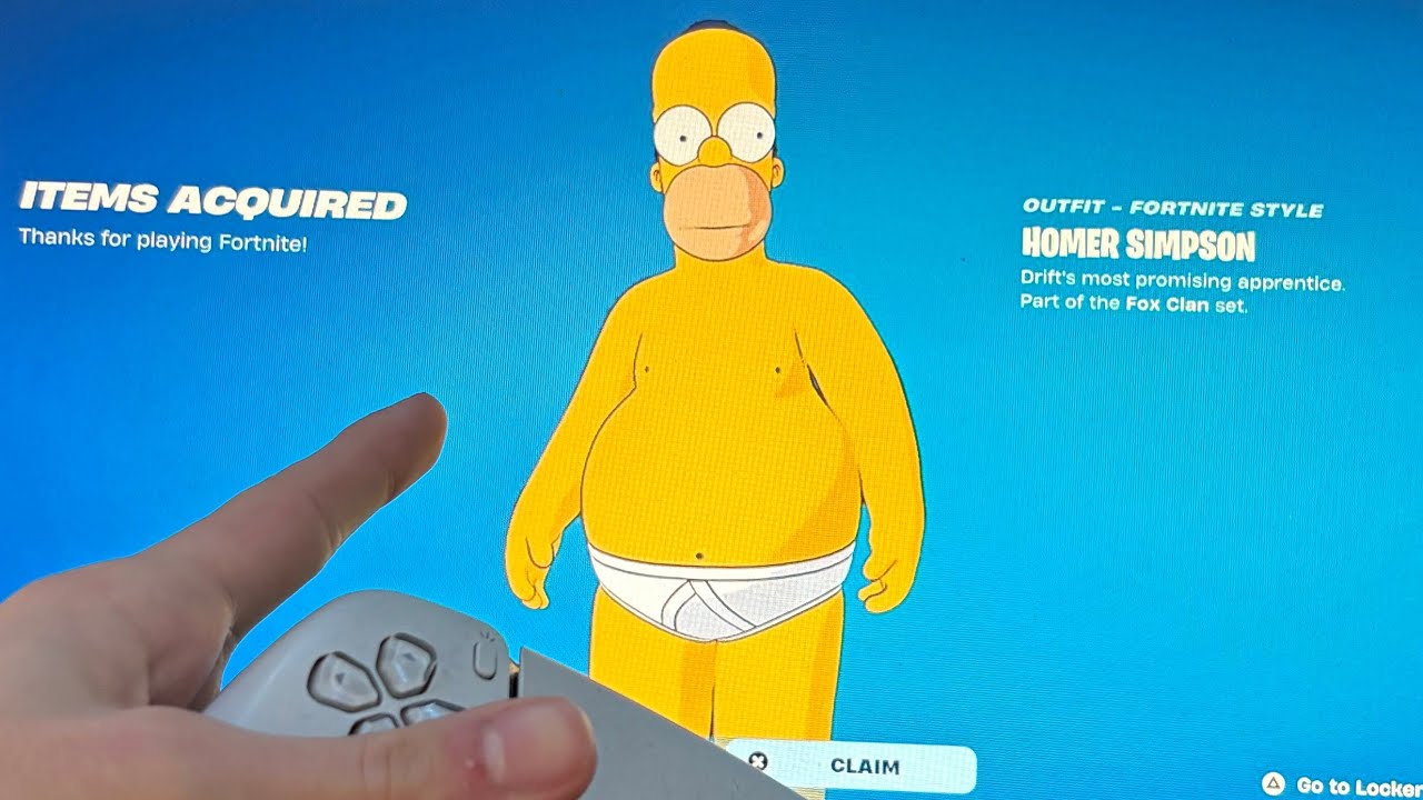 Как получить БЕСПЛАТНО гигантский скин Гомера Симпсона из «Симпсонов» в Fortnite!