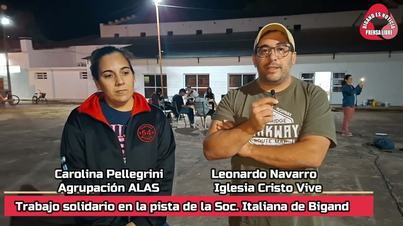 TRABAJO SOLIDARIO DEL GRUPO DE JOVENES IHA Y AGRUPACIÓN ALAS EN LA SOC  ITALIANA DE BIGAND