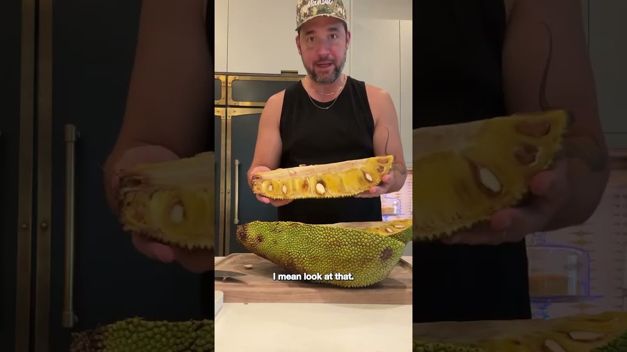 Serena Williams Hubby Alexis Shows Of Some Jackfruit From Their Family Farm