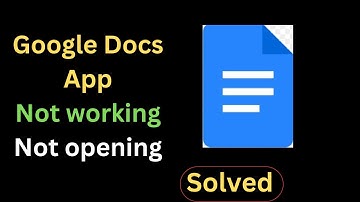 How to Fix Google Docs App Not Opening any Files || Google Docs App File loading problem