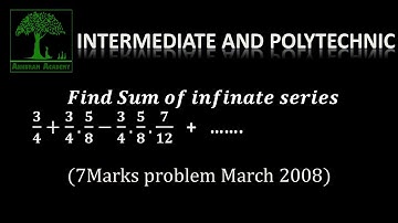 Intermediate Second Year sum of  infinite series