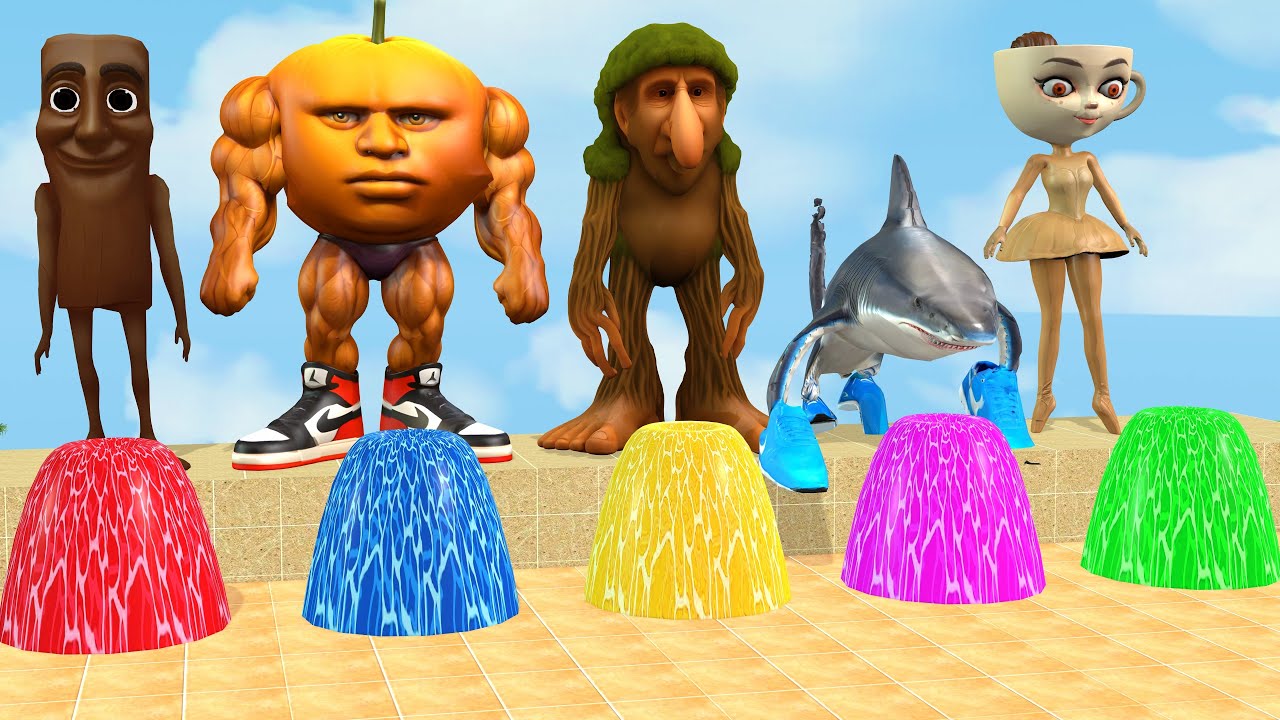 Long Slide Game with Cow Elephant Gorilla Hippopotamus Tiger 3d Animal Game Funny 3d Animals