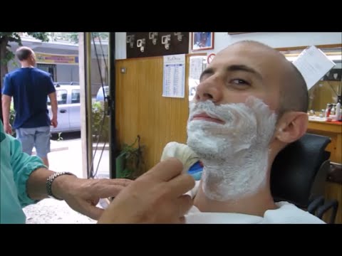 Barber shop: professional and relaxing shave - ASMR video - YouTube