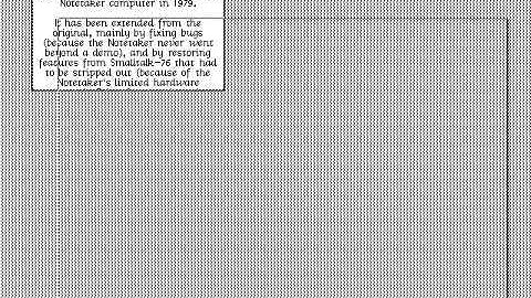 The smooth scrolling modification demo by using Smalltalk-78