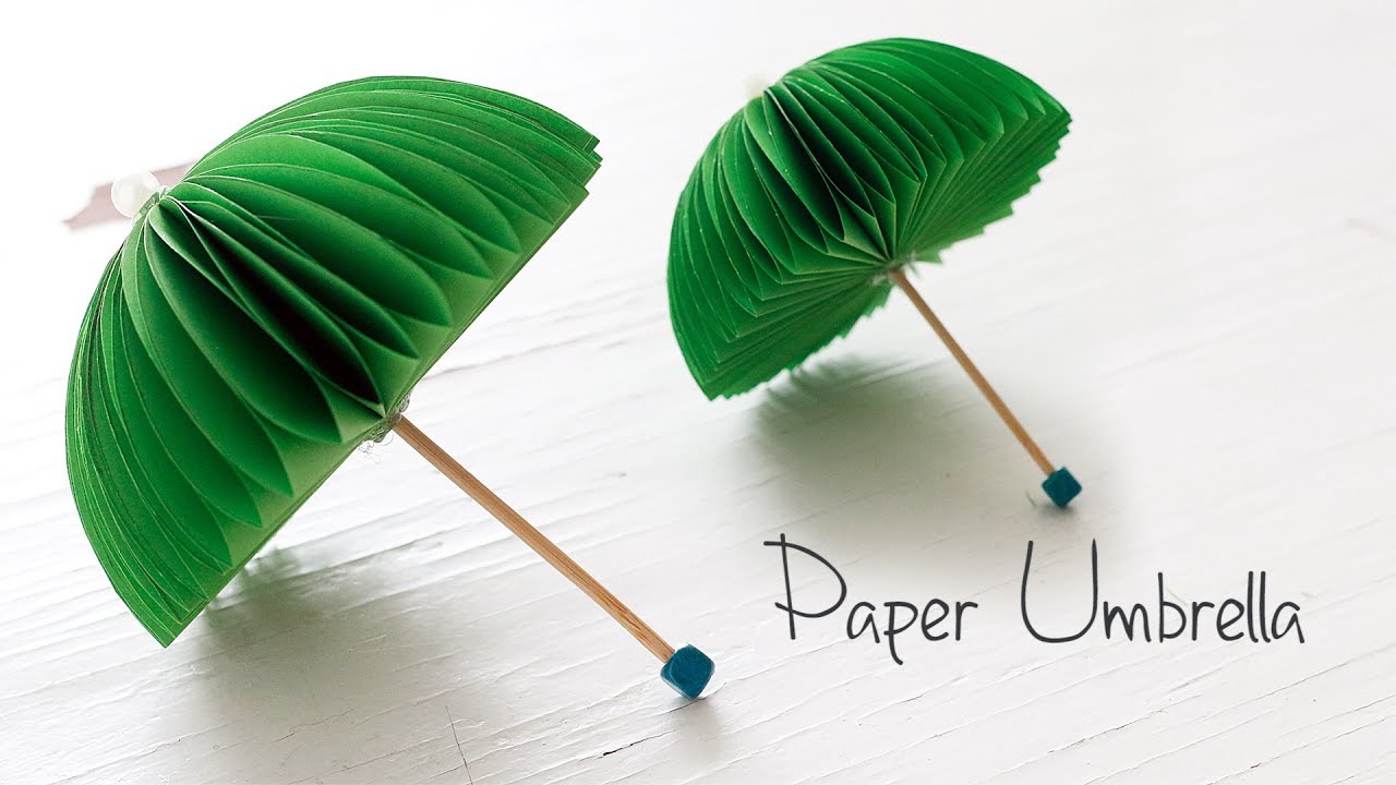 How To Make Umbrella With Chart Paper