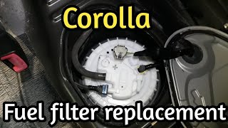 Toyota Corolla fuel filter replacement 2006 to 2015 [in tank]