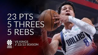 Josh Green 23 Pts 5 Threes 5 Rebs Vs Kings 2223 Season