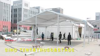 how to install an aluminum structure wedding tent 10x10m for 100 persons