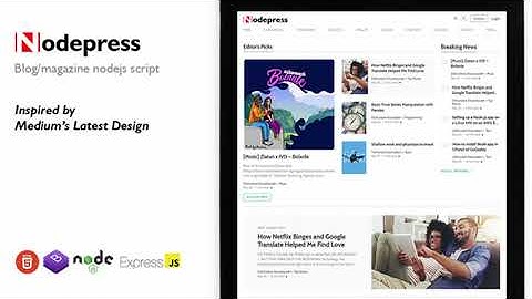 Nodepress - A Medium Clone Built with Nodejs | Codecanyon Scripts and Snippets