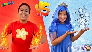  Maria Clara y JP hacen el desafío frío vs caliente 🔥❄️ 