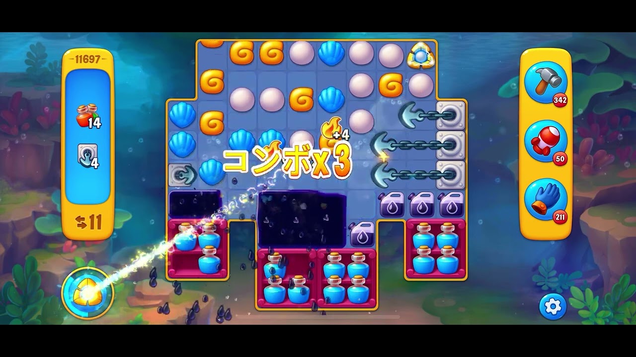 Fishdom level 11697 no boosters フィッシュダム ノーマル - YouTube